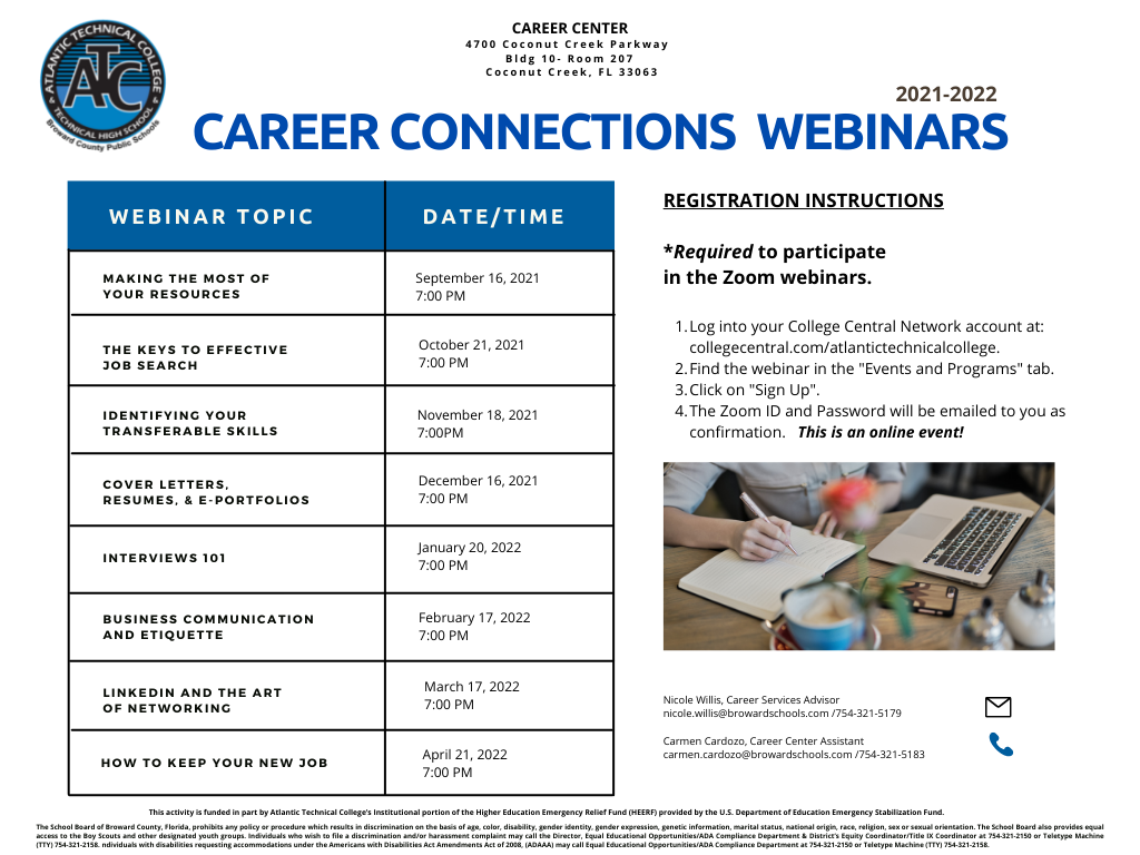 Career Connections Webinars
