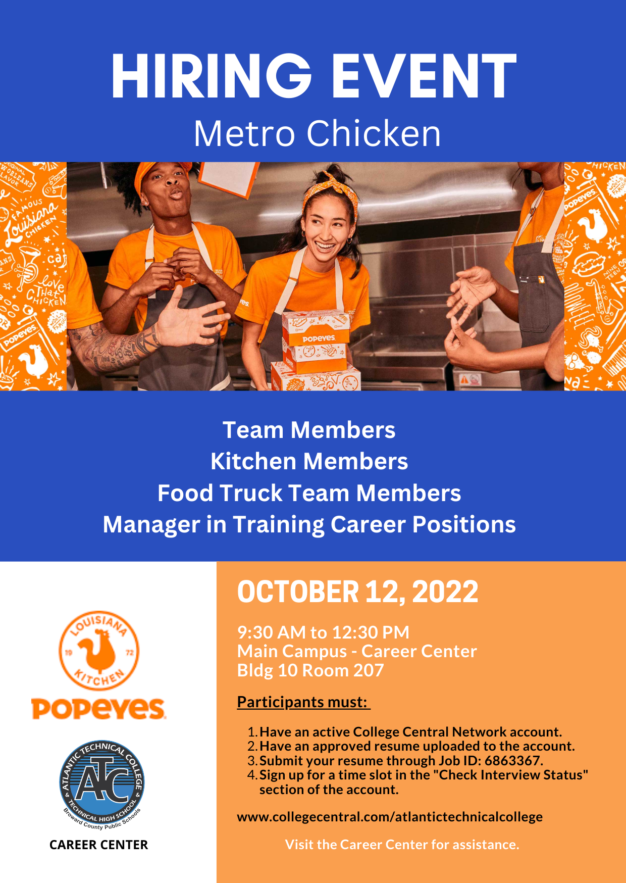 metro chicken hiring event