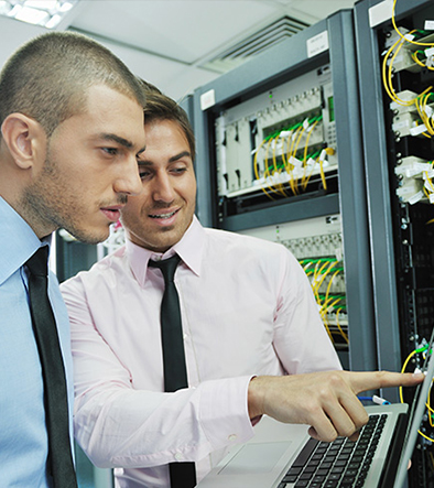 two Network Support technicians